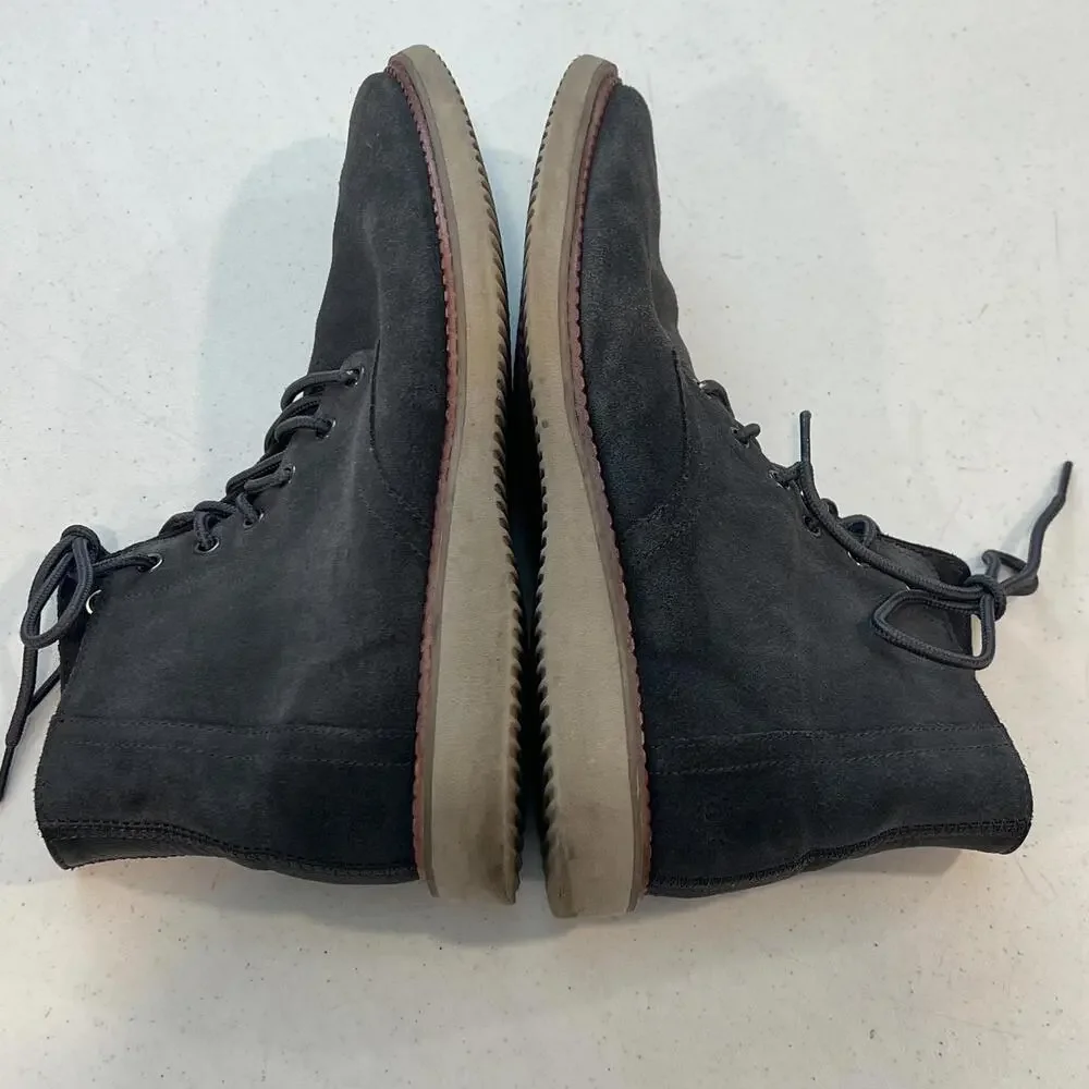 TOMS Mens Boot Porter Charcoal Gray Suede Boots Suede Boots Lace Up Mens sz 12 - Picture 4 of 9